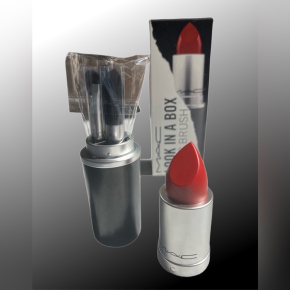 MAC ❤️ LMTD ED ❤️ Look in a Box BASIC 4 BRUSH SET ❤️ HUGE Lipstick Holder ❤️ NIB - Picture 7 of 9
